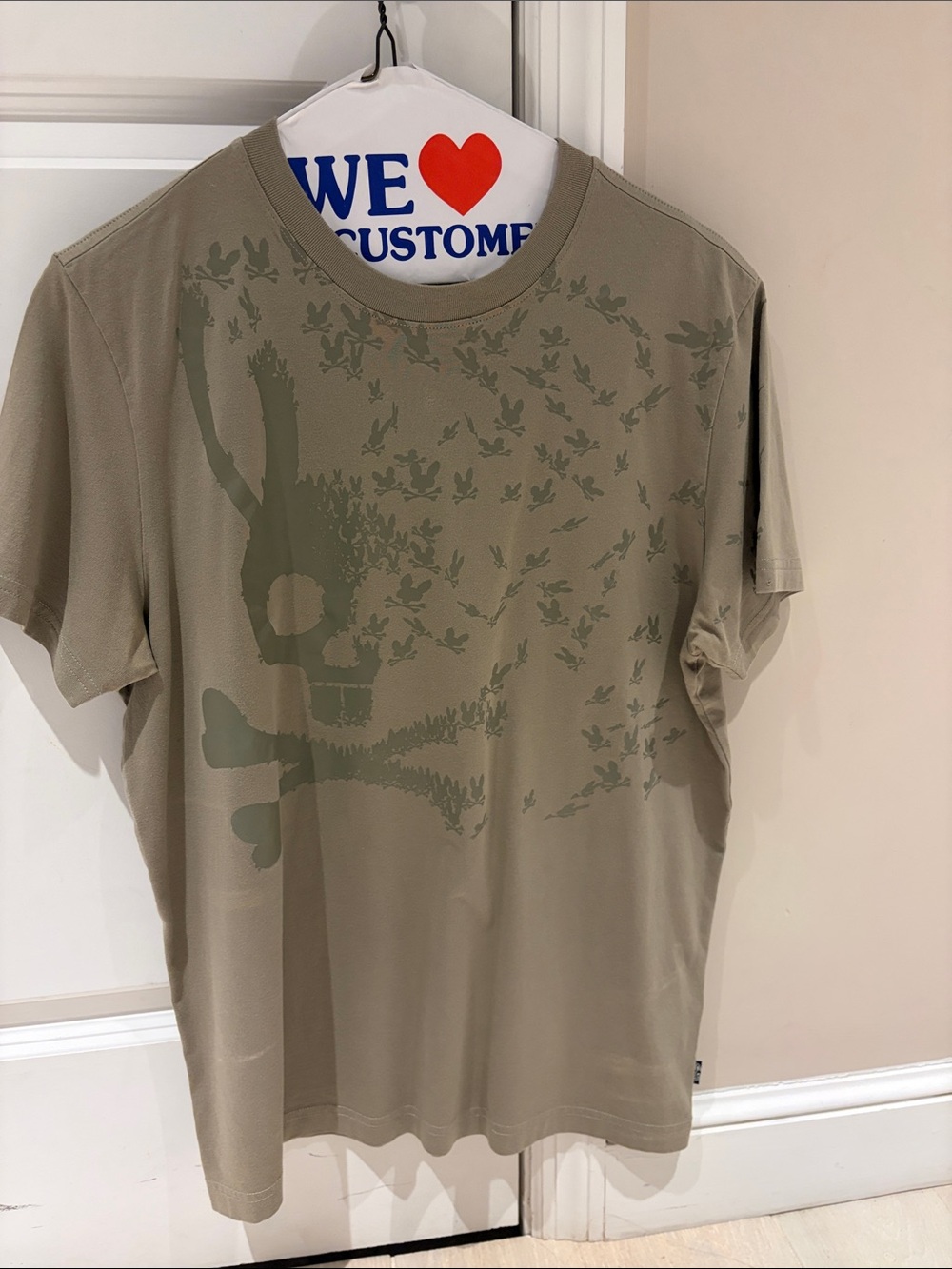 Psycho Bunny Olive Graphic Short Sleeve Tee